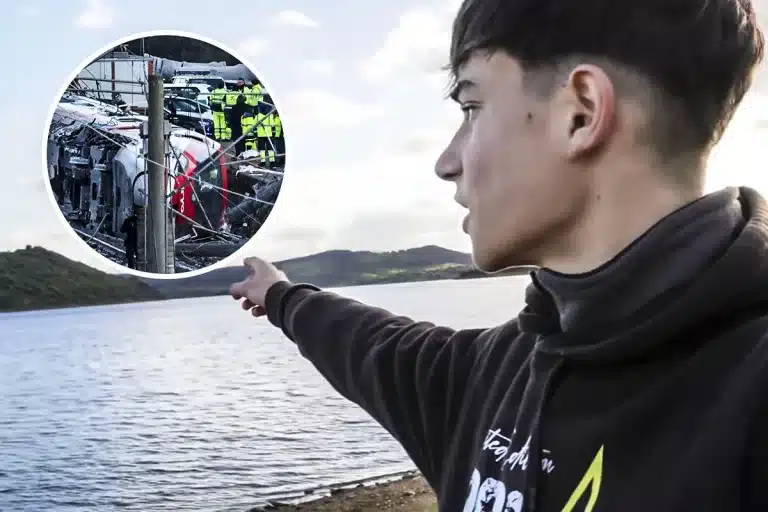 joven pescador accidente tren