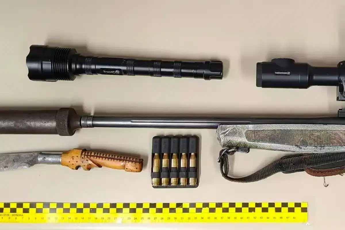 Material incautado por la Guardia Civil en el operativo.