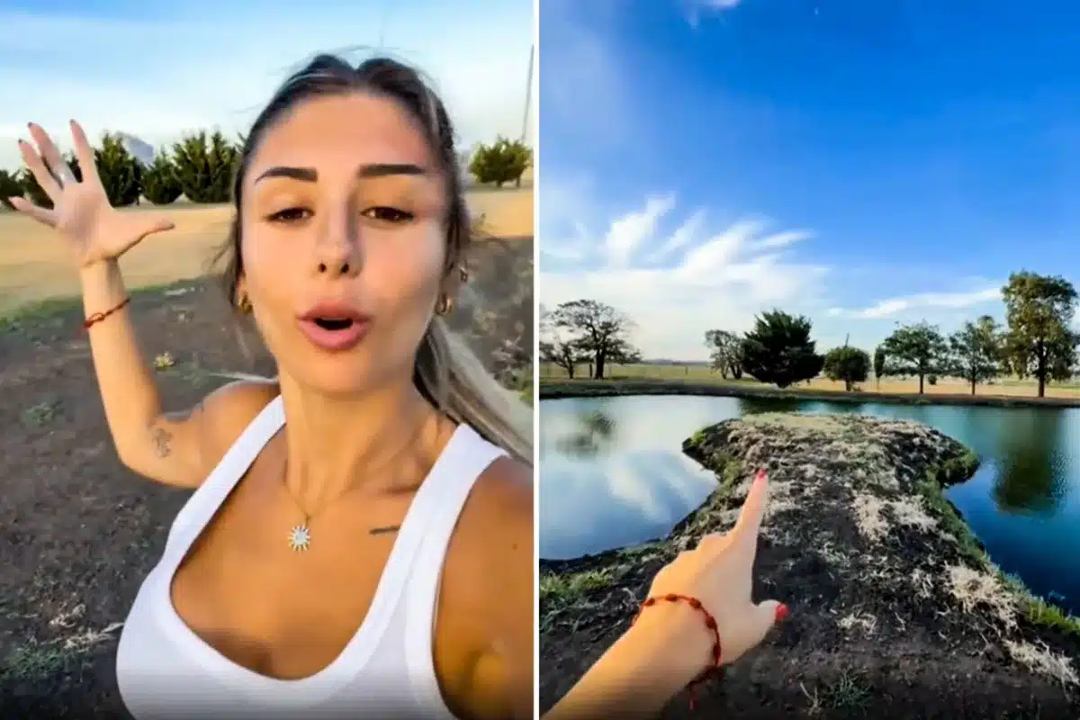 padre crea laguna pesca hijo