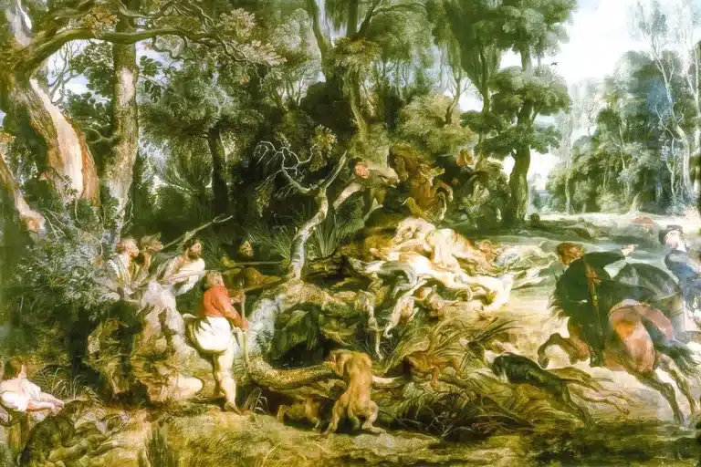 Peter Paul Rubens - La caza del jabalí