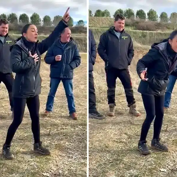 Yaiza cantando en Nava del Rey. © TikTok