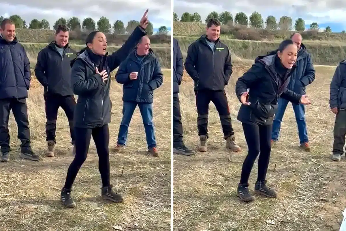 Yaiza cantando en Nava del Rey. © TikTok