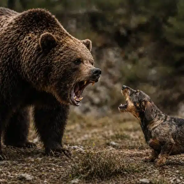Oso mata perro León