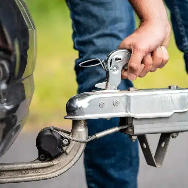 Enganchando un remolque.