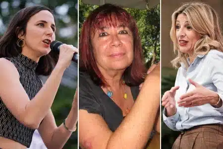 Ione Belarra, Cristina Narbona y Yolanda Díaz.