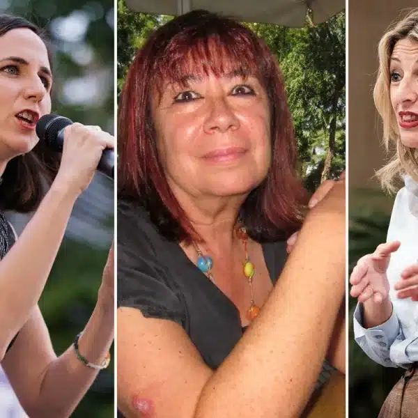 Ione Belarra, Cristina Narbona y Yolanda Díaz.