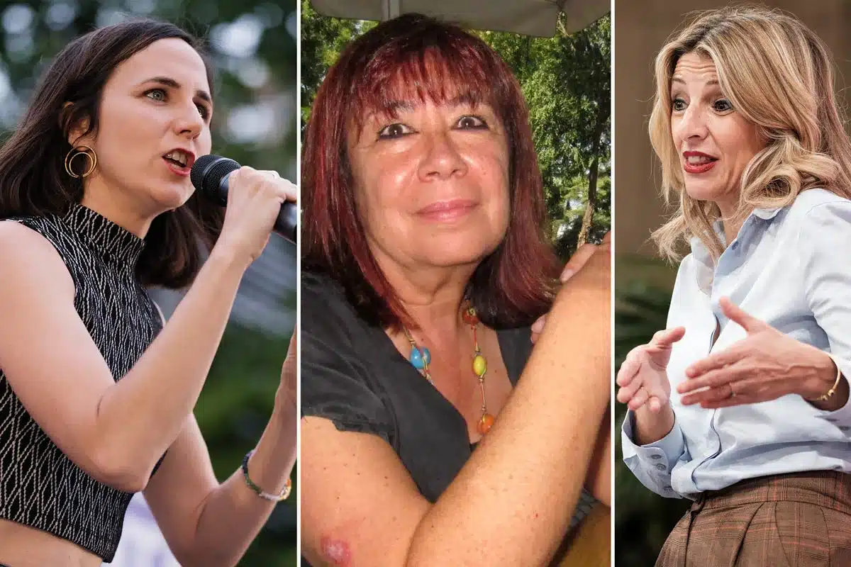 Ione Belarra, Cristina Narbona y Yolanda Díaz.