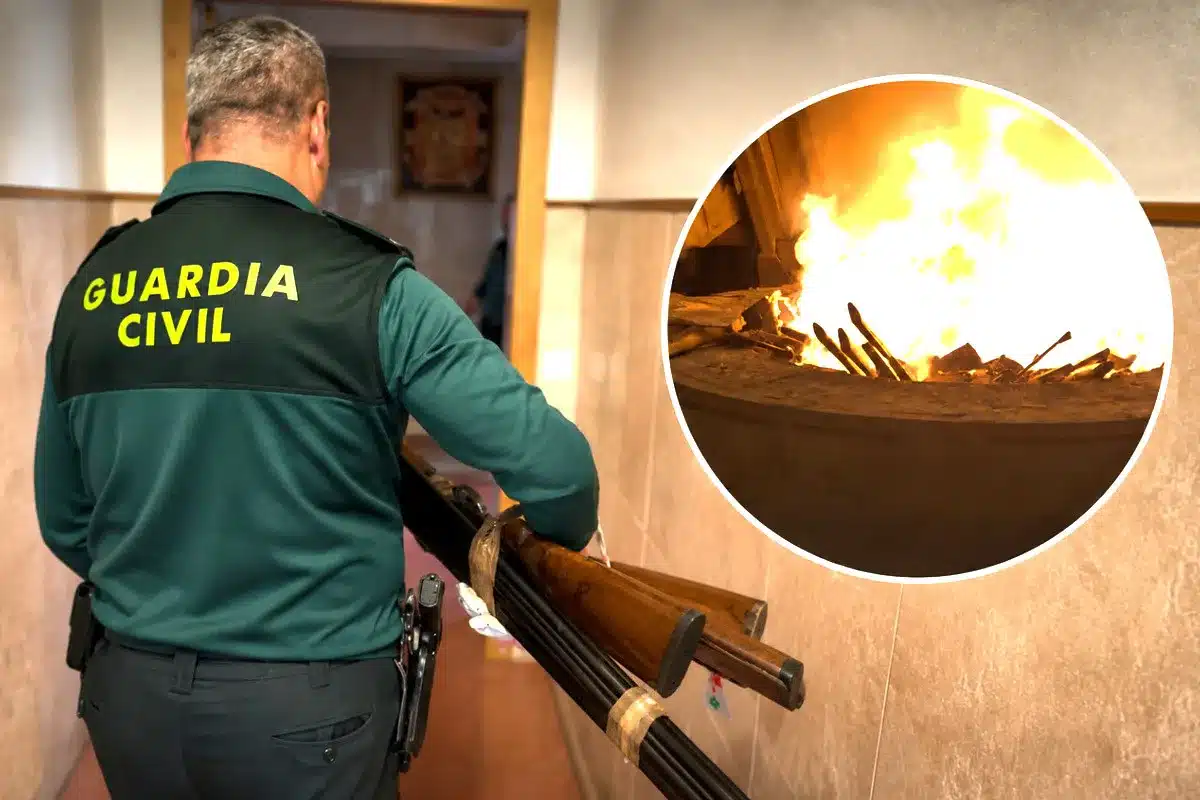 destrucción armas Soria Guardia Civil