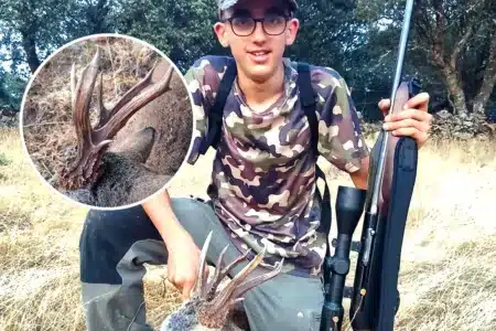 joven 16 años caza gran corzo Ávila