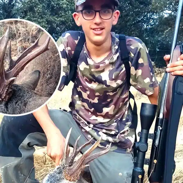 joven 16 años caza gran corzo Ávila