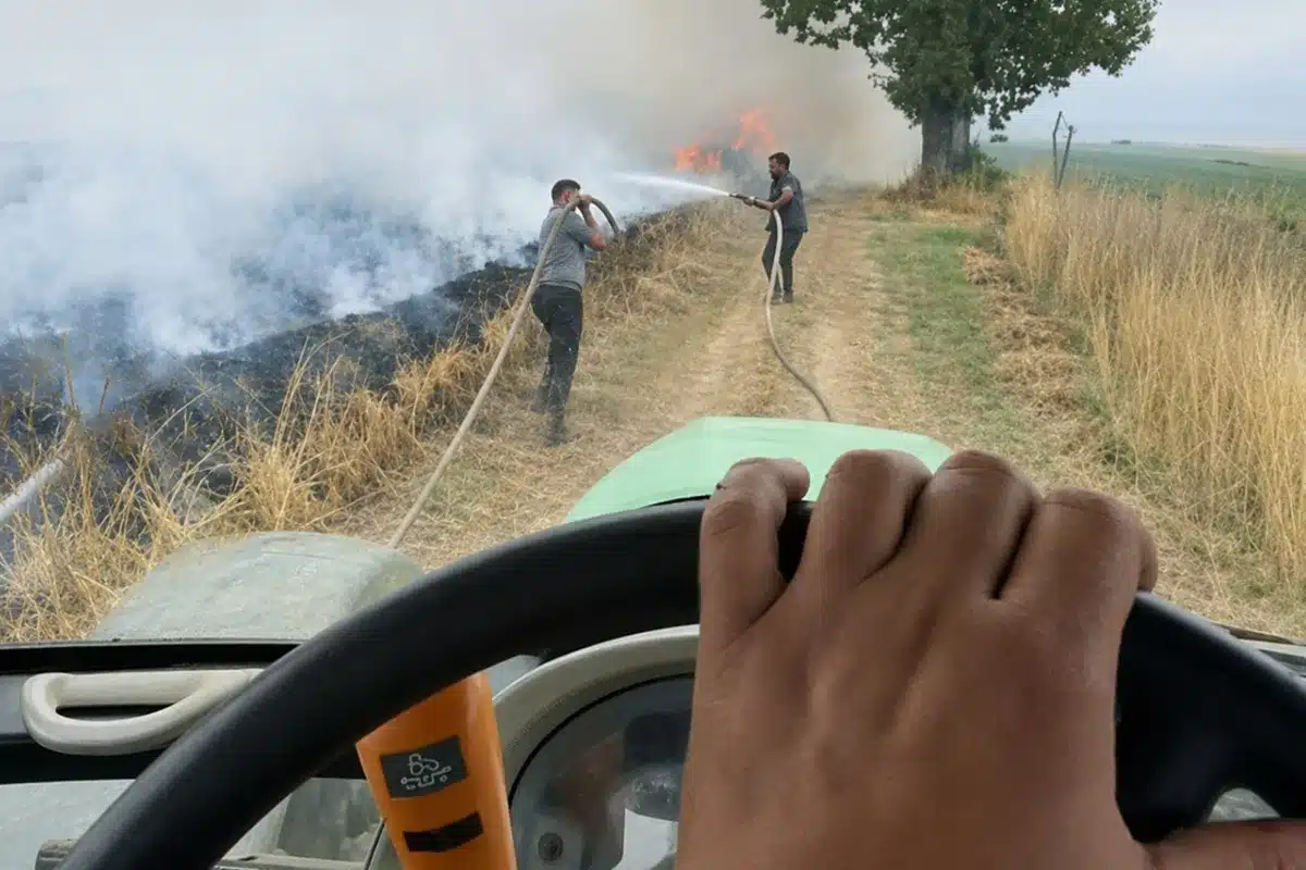 agricultores incendio