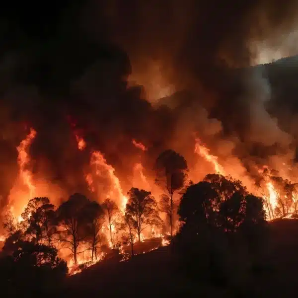 cazador relata incendio