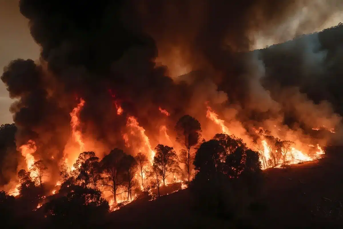 cazador relata incendio
