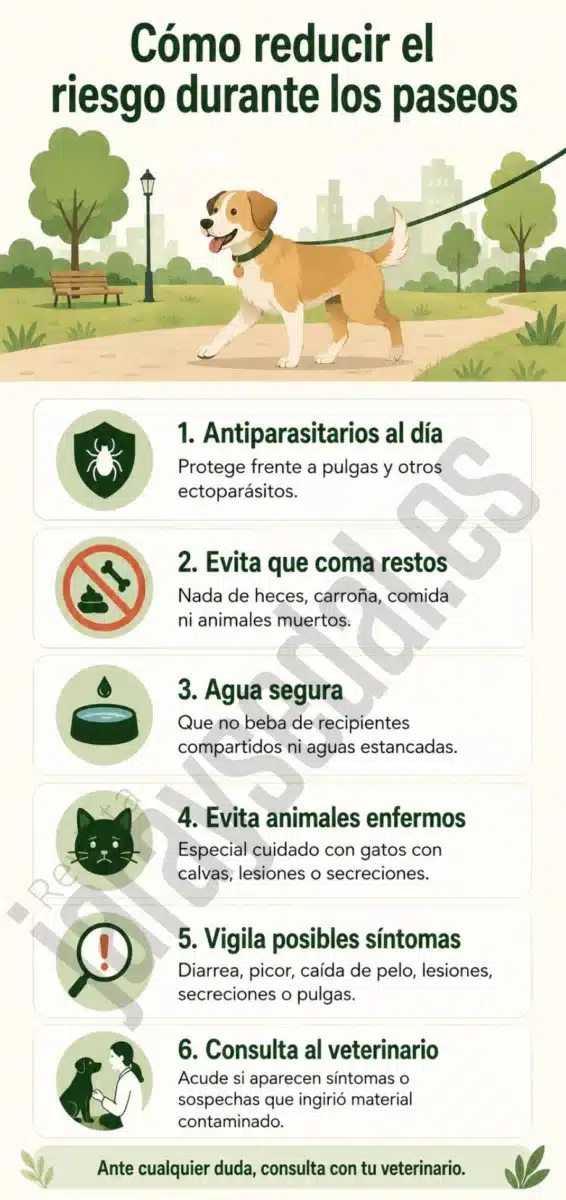 Consejos para pasear al perro en zonas con colonias felinas.