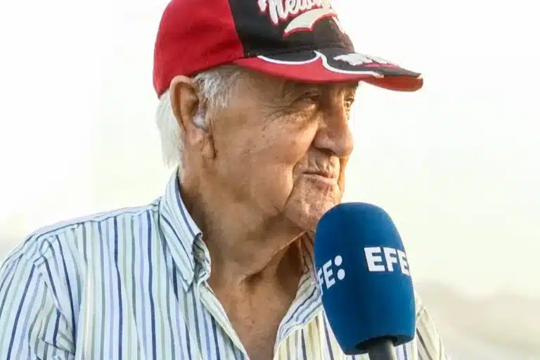 El hombre de campo, durante la entrevista.
