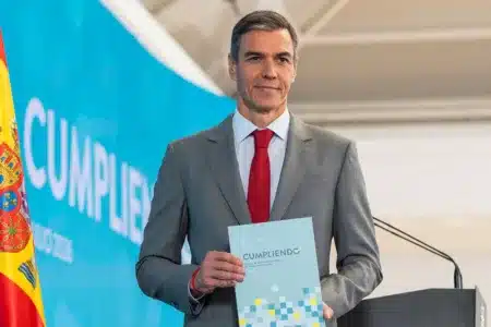 Pedro Sánchez en una rueda de prensa el pasado 28 de julio.