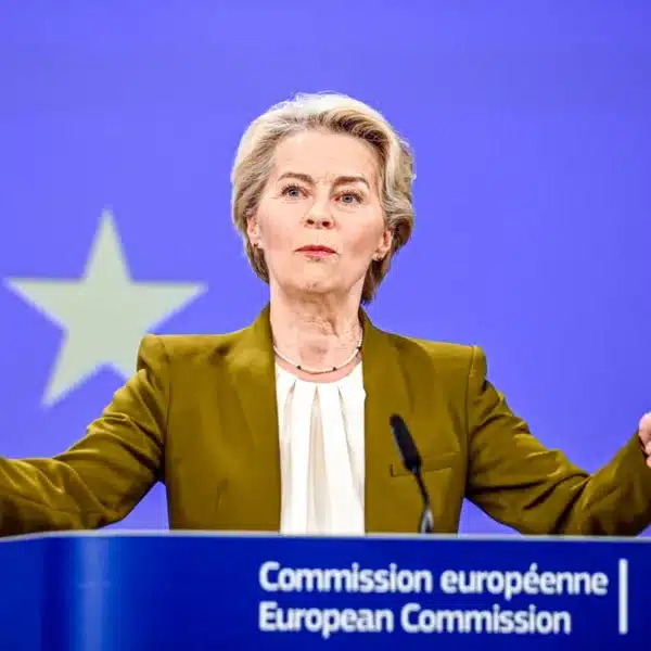 Ursula Von der Leyen, en Bruselas