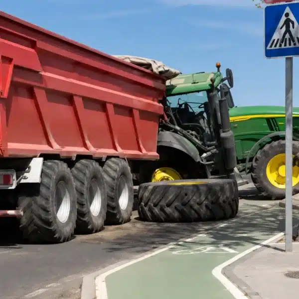 accidente tractor mujer Cáceres