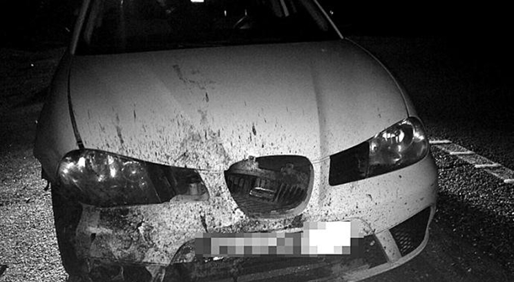 Coche protagonista del accidente / Fotografía: www.farodevigo.es