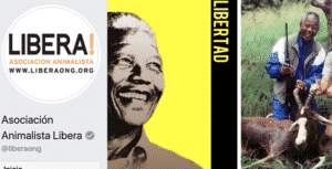 Libera elimina de su portada de Facebook la foto de Nelson Mandela (cazador)