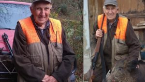 Un cazador asturiano de 87 años hace un doblete de jabalí