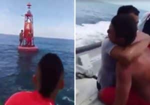 Este es el emotivo momento en el que rescatan a dos pescadores que habían naufragado