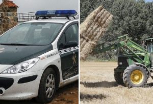 Muere un agricultor aplastado por su tractor y varias pacas de paja