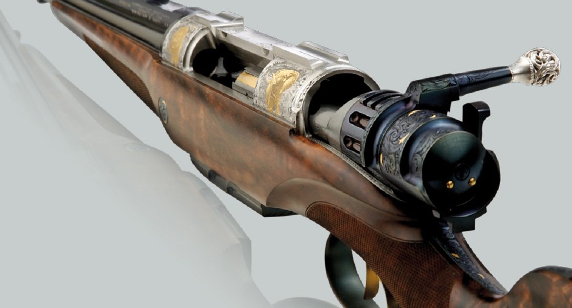 rifle de cerrojo de dos cañones