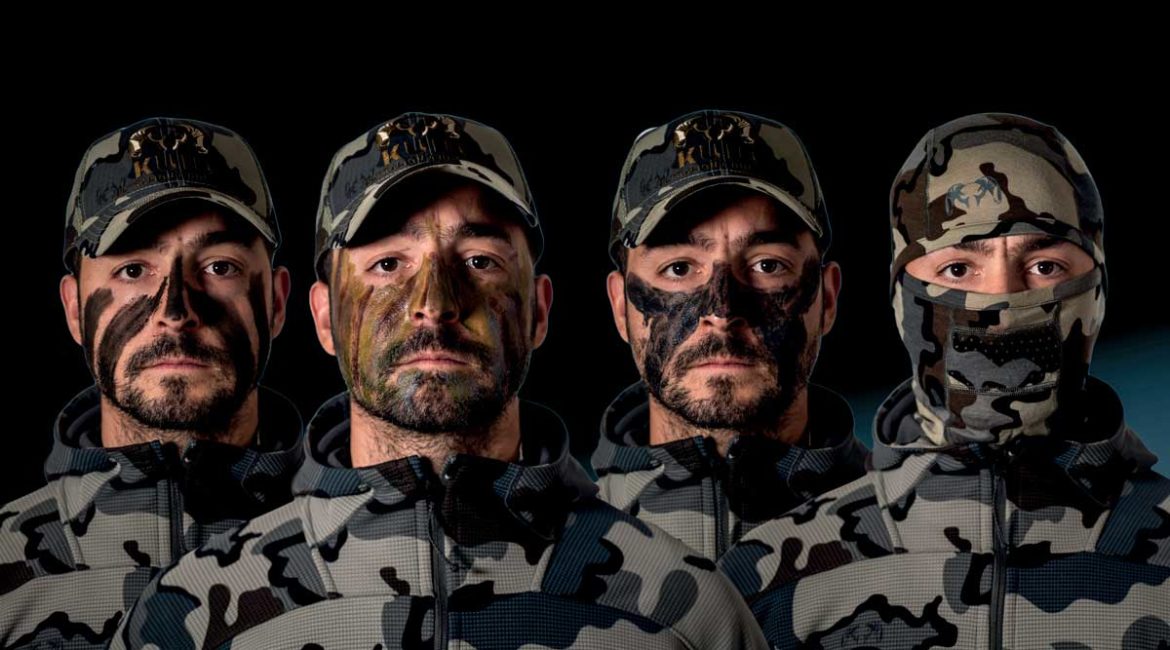 Diferentes formas de camuflar la cara para cazar ciervos, jabalíes o corzos en rececho. @Pedro Ampuero