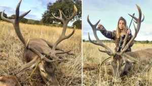 Una joven caza este extraordinario ciervo en Zamora