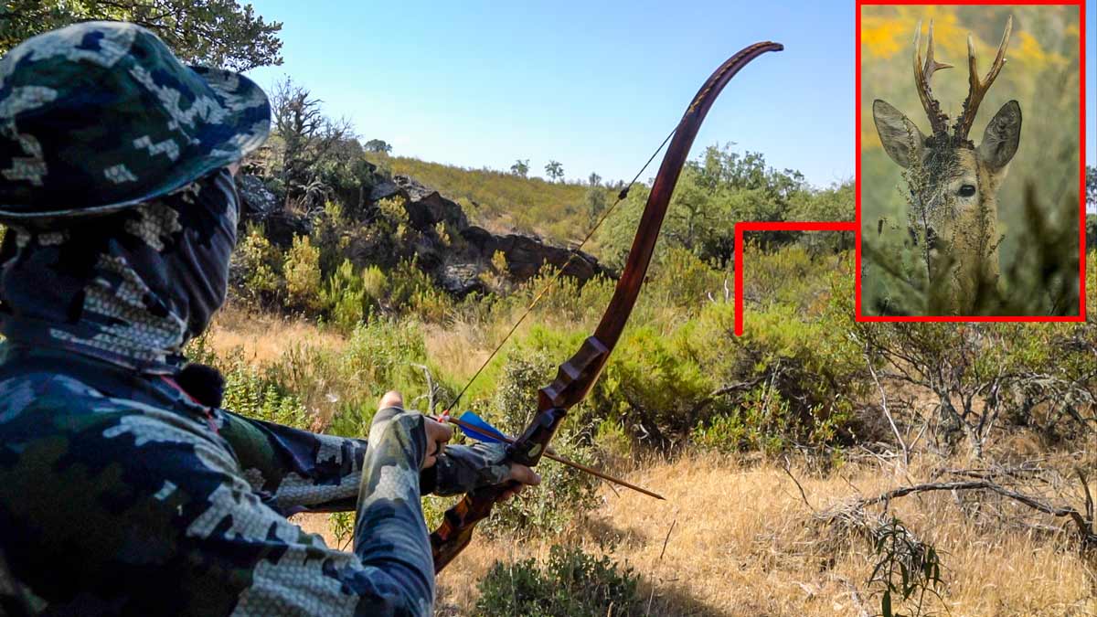 Pedro Ampuero asume el reto de cazar corzos con un arma prehistórica y graba dos lances de infarto
