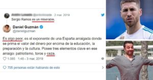 Daniel Guzmán critica a Sergio Ramos y su afición a la caza