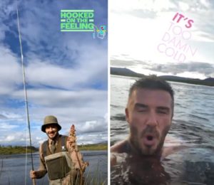 Beckham aparece de nuevo pescando en Instagram