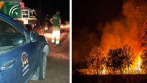 Guardas de la sociedad de cazadores de Barbate evitan un incendio originado por unos campistas