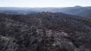 Graban con un dron las devastadoras consecuencias del incendio de Huelva