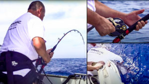 Graba cómo pesca un atún de 100 kilos a brumeo en Alicante