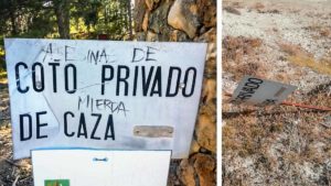 Animalistas destrozan más de 200 chapas de un coto de caza en Albacete