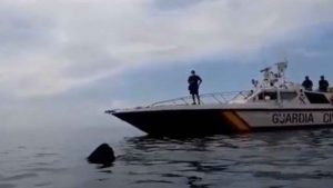 Este es el vídeo de un tiburón de ocho metros grabado por la Guardia Civil en Granada